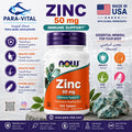 NOW Zinc 50 mg - 100 tablets