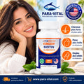 Biotine, Puissance maximale, 10 000 mcg, 365 comprimés - Vitamatic