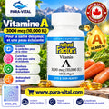 Vitamine A, 3000 mcg (10 000 UI), 180 capsules à enveloppe molle - Natural Factors -
