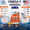 oméga-3, 1000 mg, 200 capsules à enveloppe molle à base de poisson