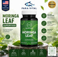 Feuille de moringa, 60 capsules véganes (600 mg pièce)